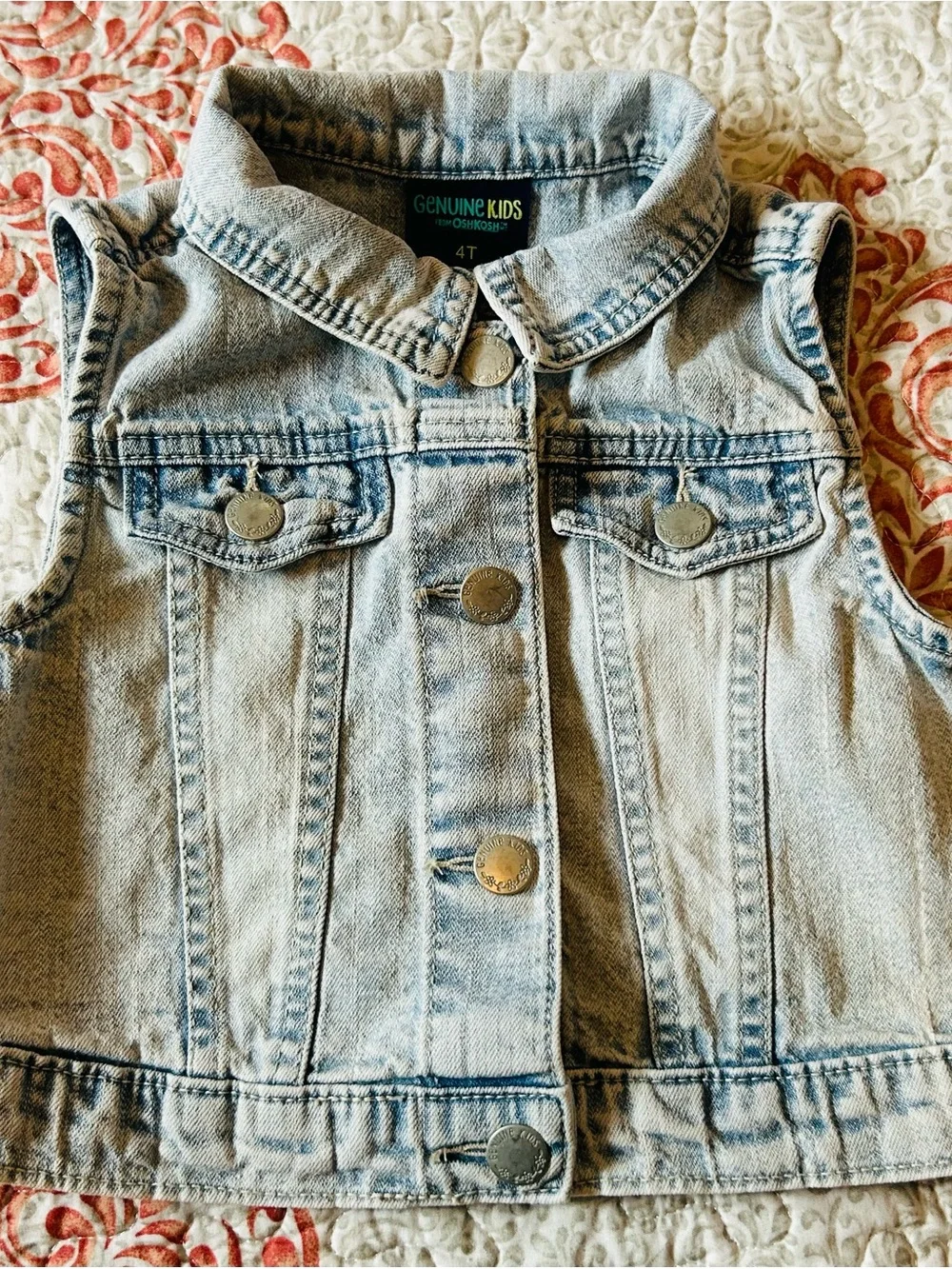 OshKosh B'gosh Light Blue Denim Vest for Girls